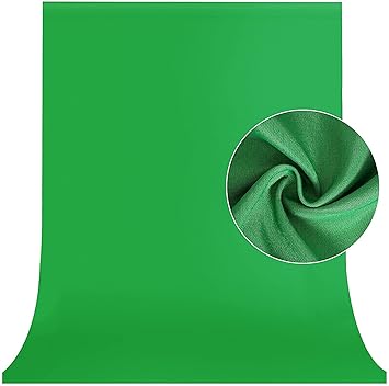 Ultra 8X12 ft Green Muslin Backdrop Background for Photo Studio,Collapsible High Density Screen for Video Photography and Television(Stand NOT Included)
