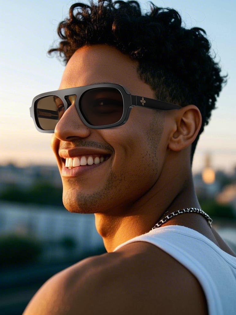 VISOONE Aviator Trendy Sunglasses for Women Men 70s Flat Top Large Retro Fashion Shades Jane - Image 2