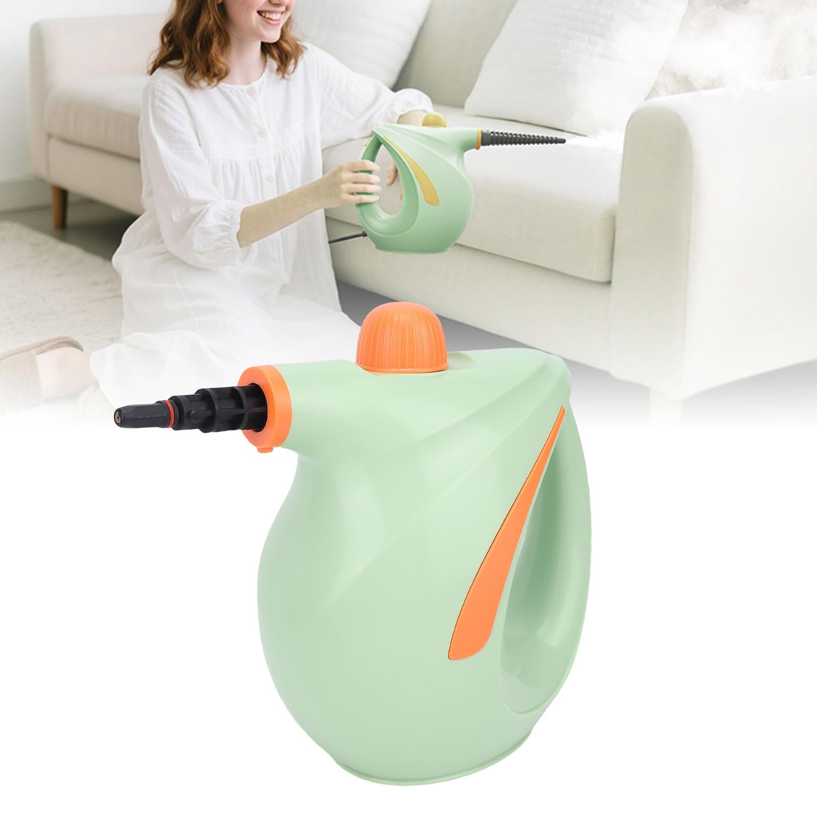 ASHATA Limpiador a Portátil de 1200W, Potente Máquina de Limpieza a de Alta Temperatura para Muebles del Hogar y el Coche, Capacidad de 700ml (Enchufe de la UE)