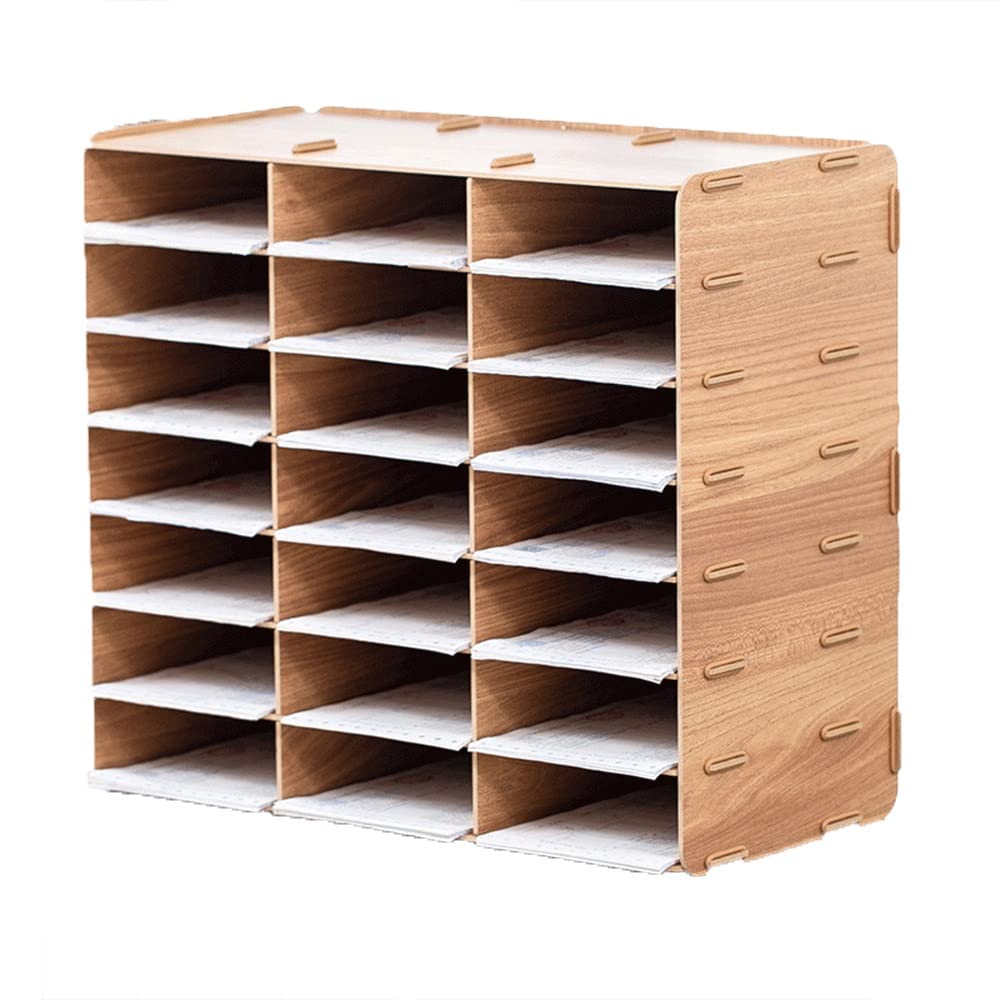 木製収納 Amazon.co.jp: 21コンパートメント木製レシート収納ラックエクスプレス