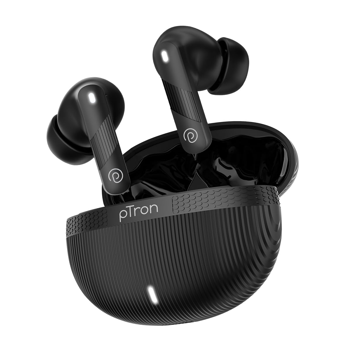 pTron Bassbuds Fury in-Ear TWS Earbuds with 13mm Drivers, 50Hrs Playtime, AI-ENC Clear Calls, Bluetooth V5.4 Wireless Headphones, Voice Assistant, Type C Charging & IPX5 Water Resistant (Black)-image-49