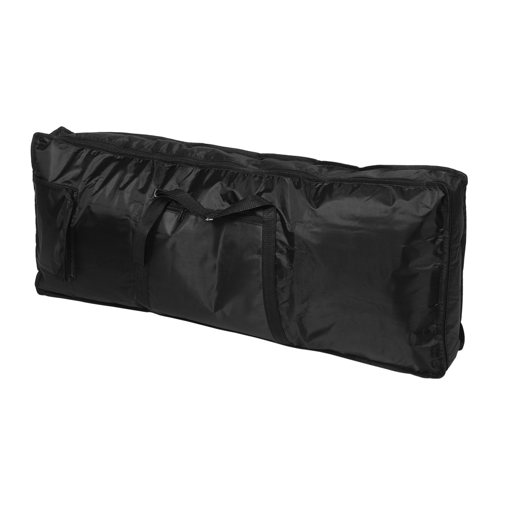 Borsa per Tastiera 61 Tasti Imbottitura e Doppia Tracolla | Oxford Argento, Struttura, Capienza per Spartiti e Altri Accessori, Trasporto Spalla o Mano