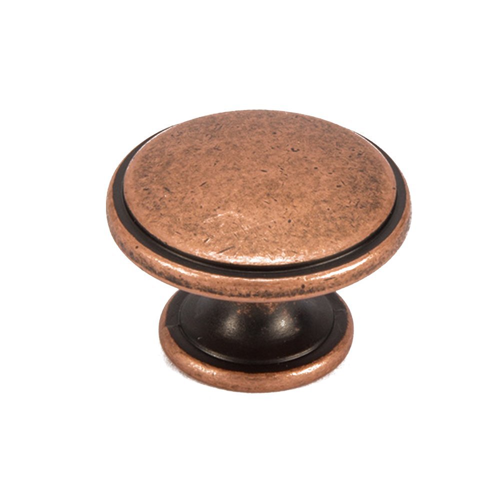 Copper Finish Shaker Style 38mm Diameter Kitchen Cupboard Cup Door Knob