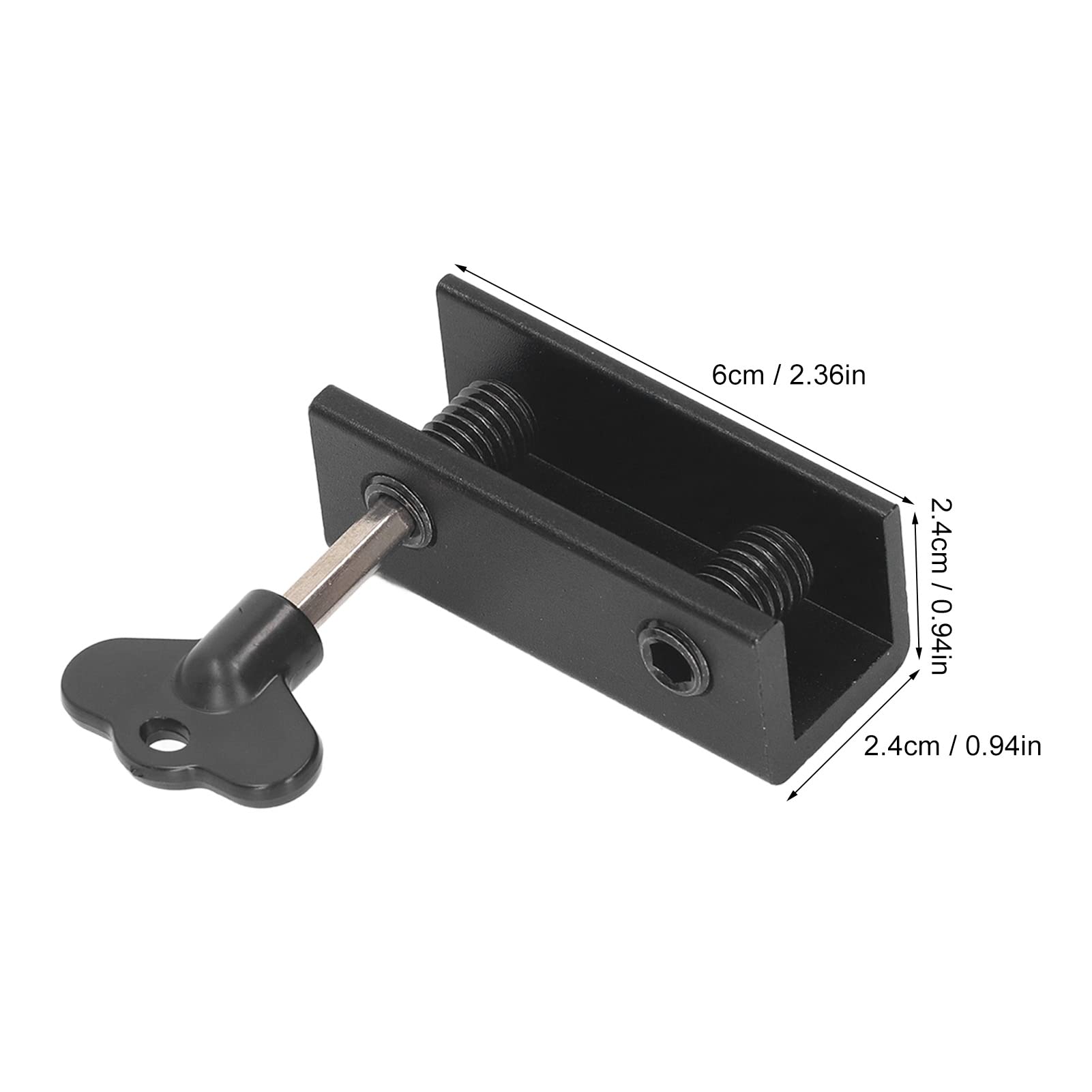 Lock di sicurezza della porta scorrevole 15 pack a doppio foro regolabile bloccato di sicurezza scorrevole orizzontale orizzontale (Black)