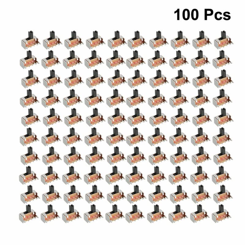 Tool parts 100Pcs 3mm Horizontal Slide Switch SPDT 1P2T 3 Pins PCB Panel Latching