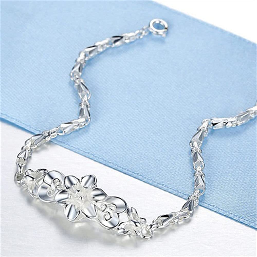 Bracciale Argento Donna,Bracciale Donna In Argento Sterling S990 Bracciale Cinese Vintage Peonia Bracciale Regolabile Bracciale Da Donna In Argento Sterling Gioielli Regali Per Sua Moglie Fidanzata