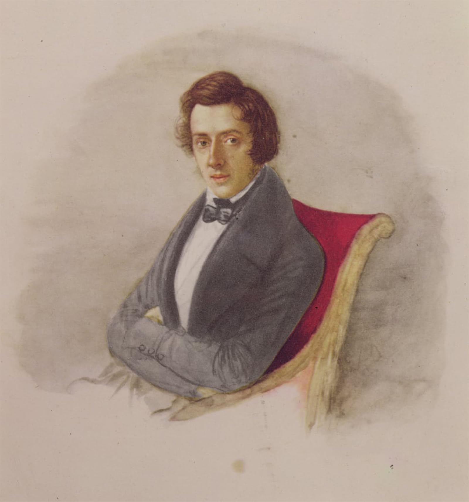 SERENDIPITP Abstract Painting Mural Print Picture Wall Decor Painting Portrait of Frederic Chopin by Maria Wodzinska Vintage Wall Artwork for Home Decor 60x90cm