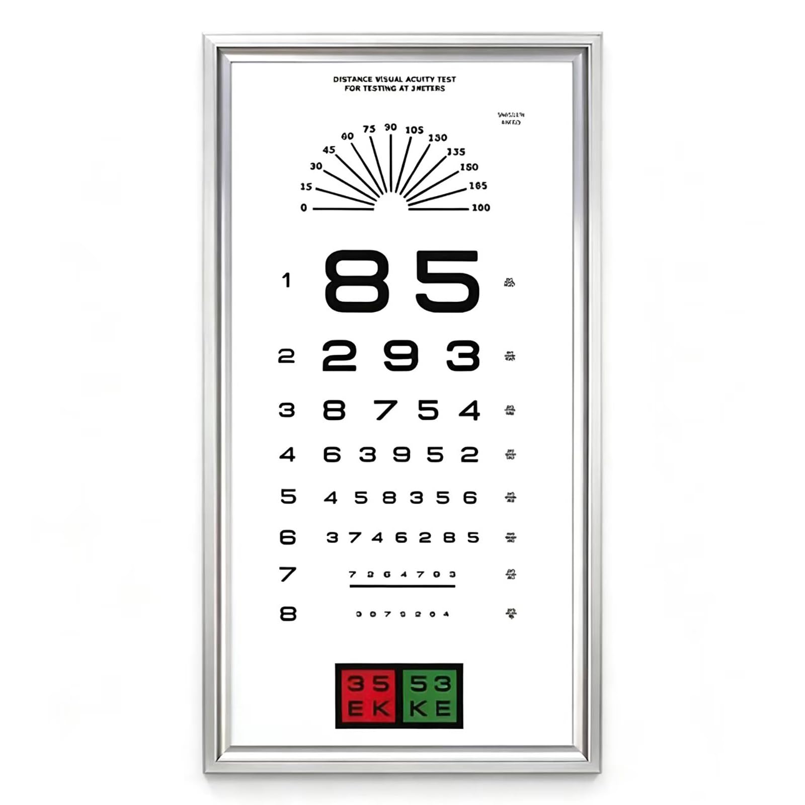 YZHYYDS LED Visual Acuity Chart, 2.5/5m Measuring with Remote