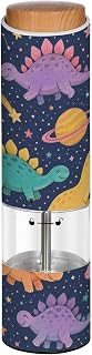 Space Dinosaurs Electric Salt and Pepper Grinder Automatic Salt Grinder | Battery Operated Mill with Adjustable Coarseness, One Hand Operation, Acrylic tag2 for tag3