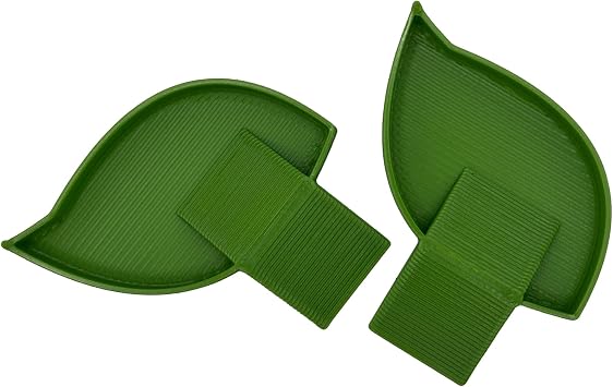 Isopod Food Dish Leaf Design, Rolly Polly Feeding Bowl, Tiny Bug Meal Station, Bioactive Clean Up Crew Bowl Green 6 Pack