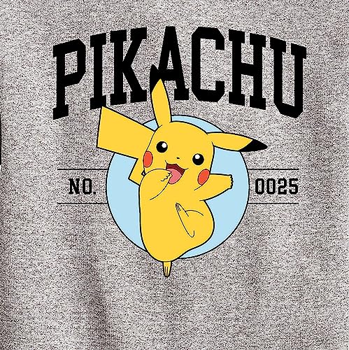 HYBRID APPAREL - Pokémon Pikachu Collegiate - Kids Crewneck Fleece Sweatshirt - Size Small Athletic Heather3