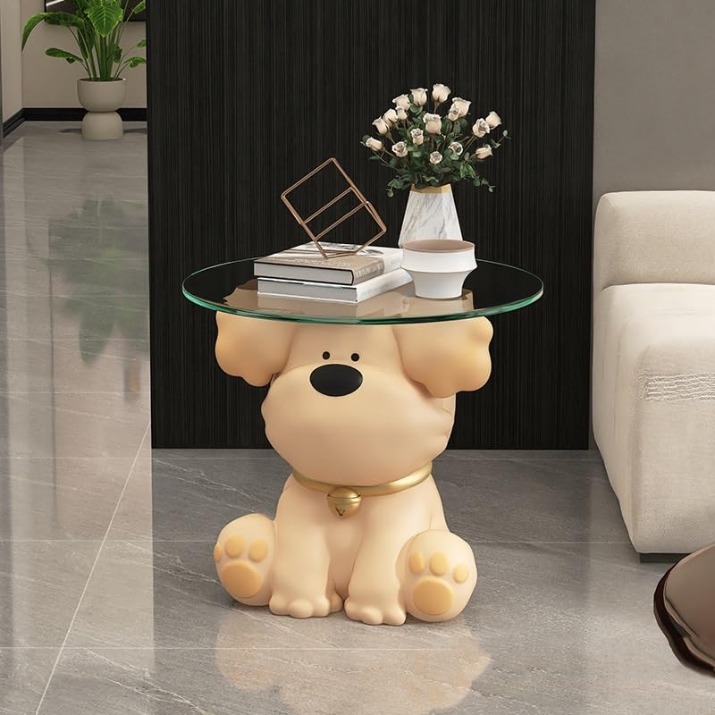 Amazon | 大きな耳の犬 サイドテーブル 45*45*40cm トレイテーブル