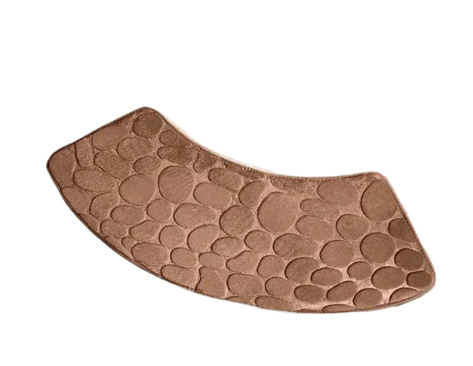 Curved Bath Mat Corner Bath Mat Non-slip Bath Mat Absorbent Washable Suitable For Shower Room And Laundry Room(Chocolate)