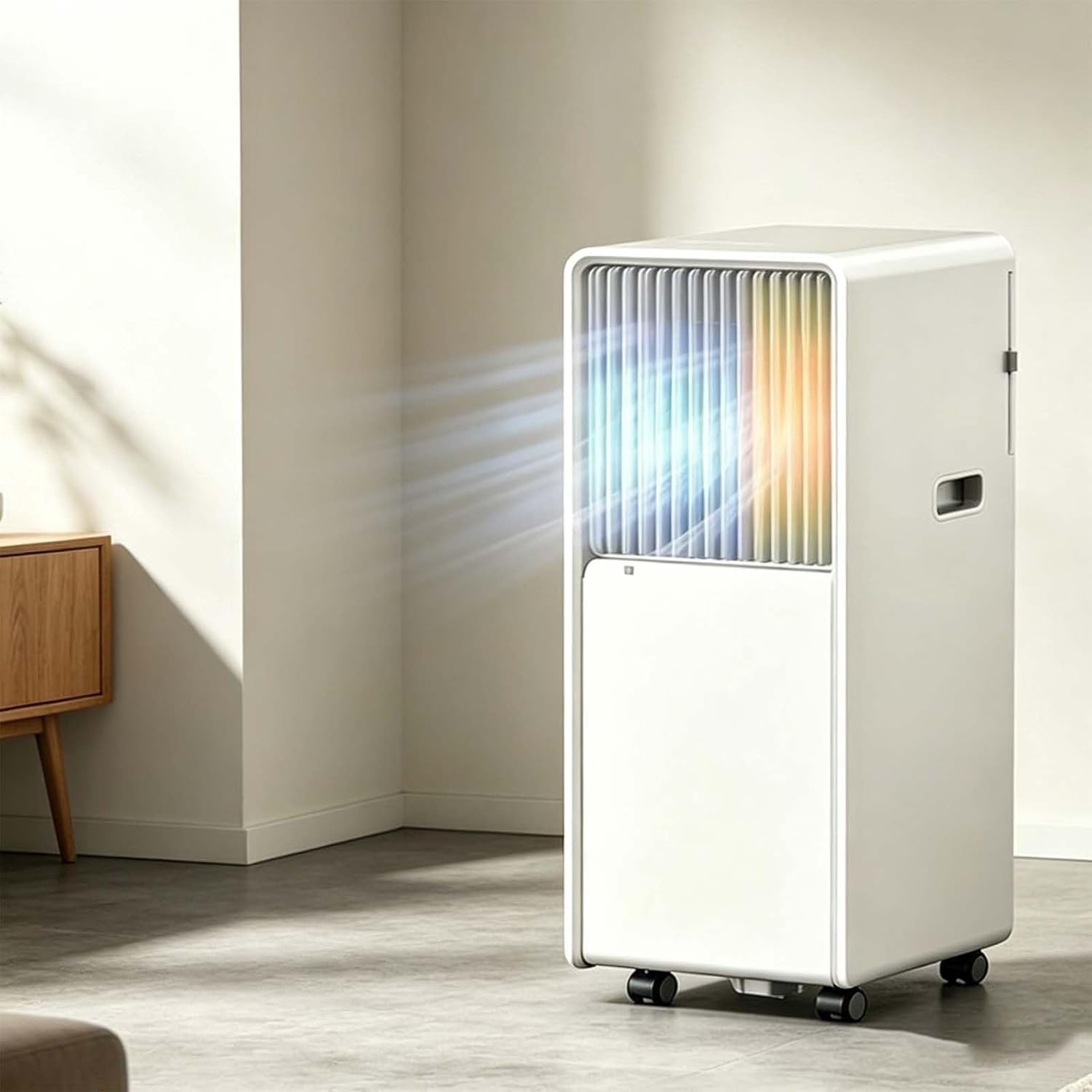 Climatizzatore Portatile 4-in-1, Condizionatore d’Aria Mobile con Inverter per Raffreddamento, Riscaldamento, Deumidificazione e Ventilazione, Pannello Intellig, Q5