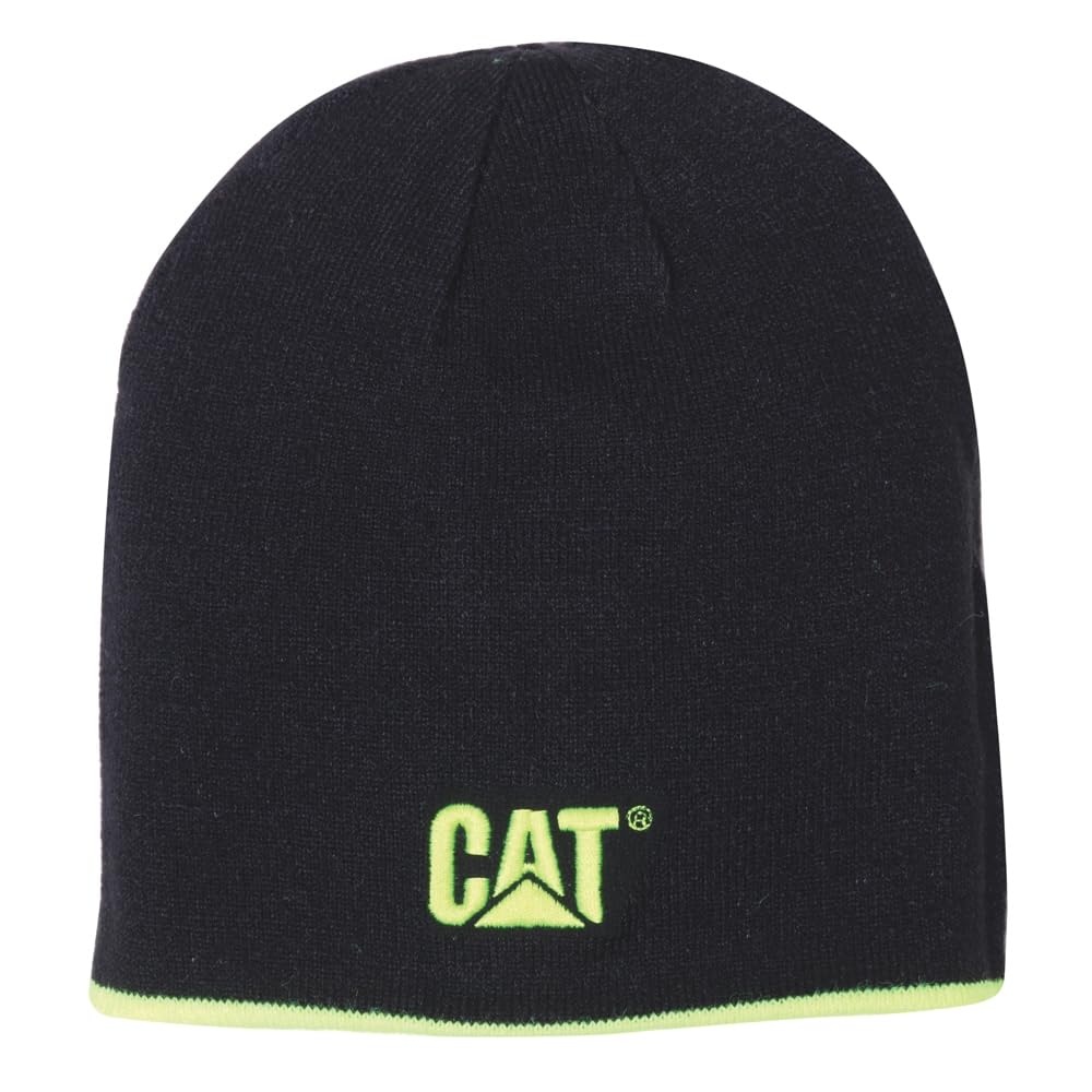 Caterpillar mens1120070Reversible Logo Cap Beanie Hat - Yellow - One Size