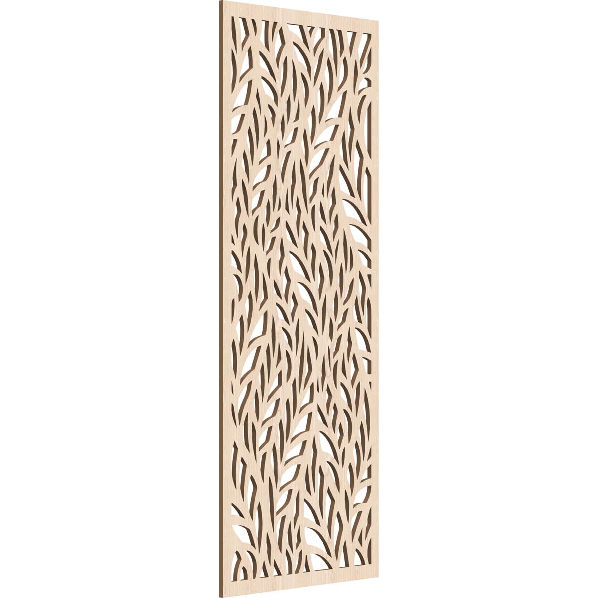 Ortonville Decorative Pierced Fretwork Wood Wall Panels, 15 3/8"W x 39 3/8"H x 1/4"T, Red Oak