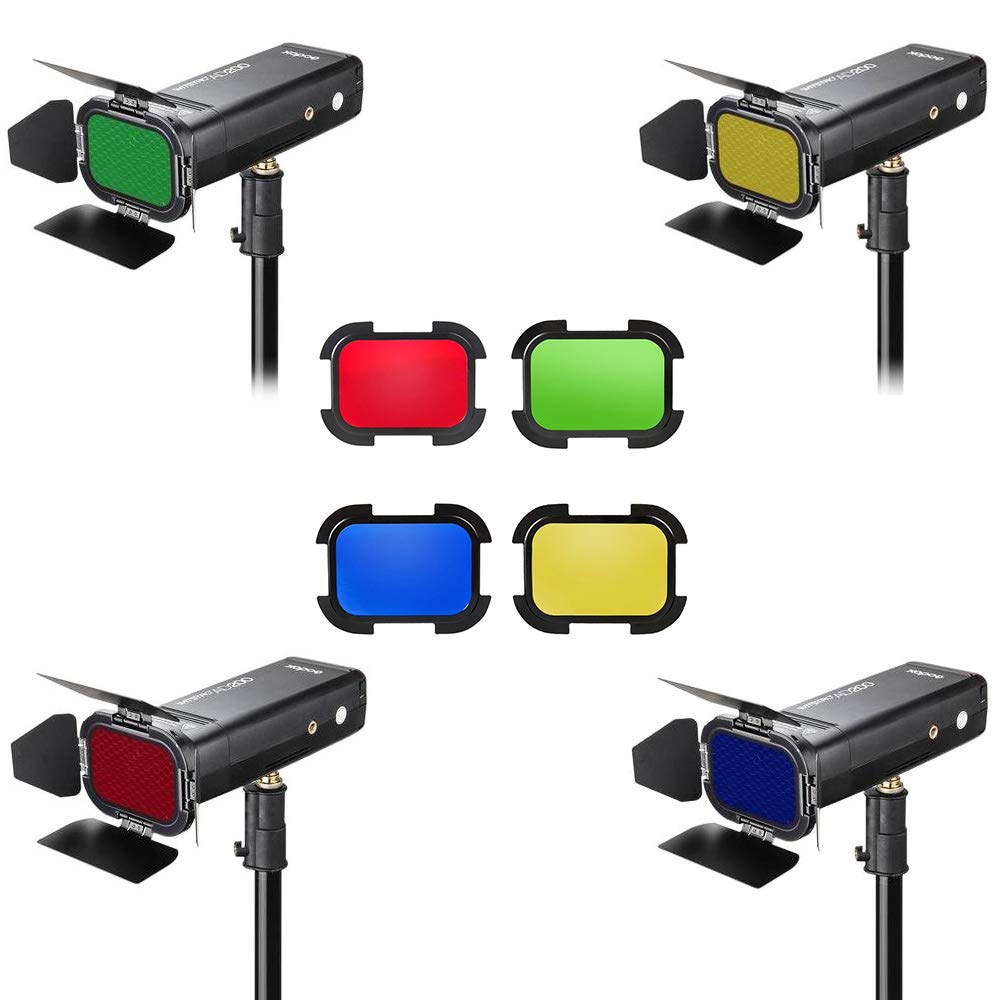 Kit Accessori Godox BD-10 Per Flash AD300Pro - Barndoor, Griglia E Filtri Colore