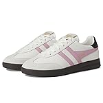 Gola Women's Cyclone Leather Sneaker, White/Candy/Black/Dark Gum, 7