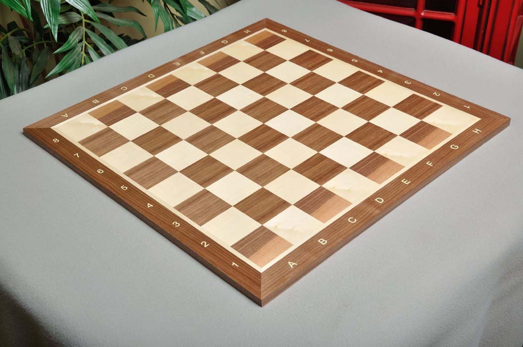 Walnut & Maple Wooden Chess Board - 2.5