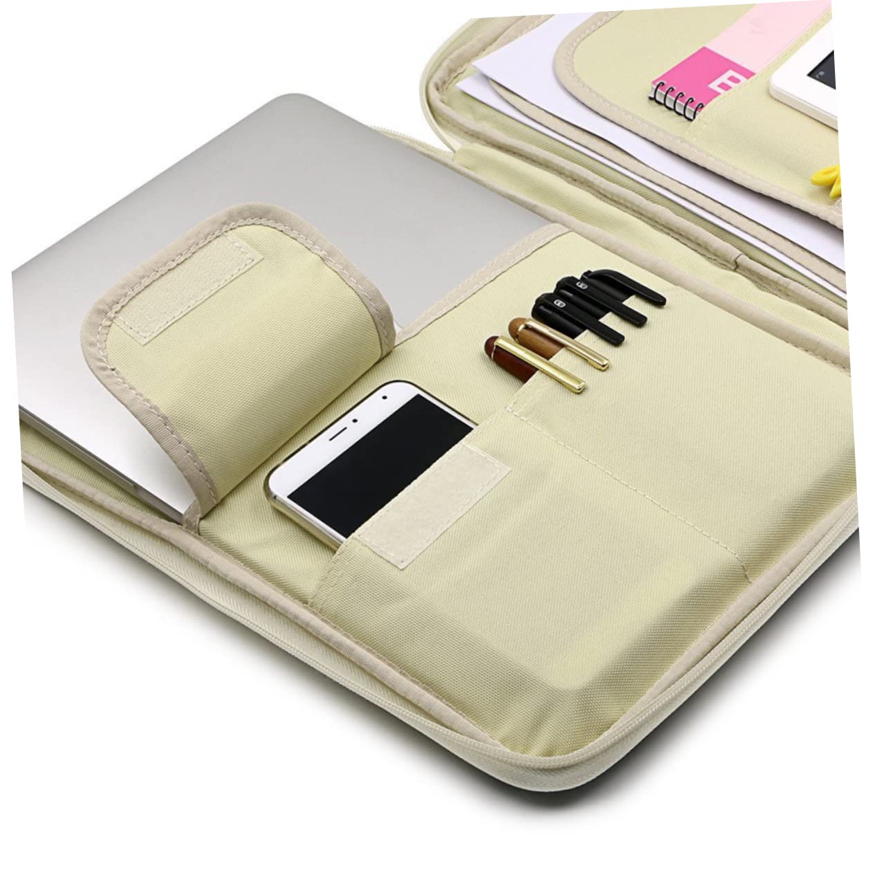 Uonlytech Borsa Porta Documenti A4 Multifunzione Oxford per Uomo e Donna, Organizer Portfolio Portatile per Viaggio di Lavoro e Ufficio