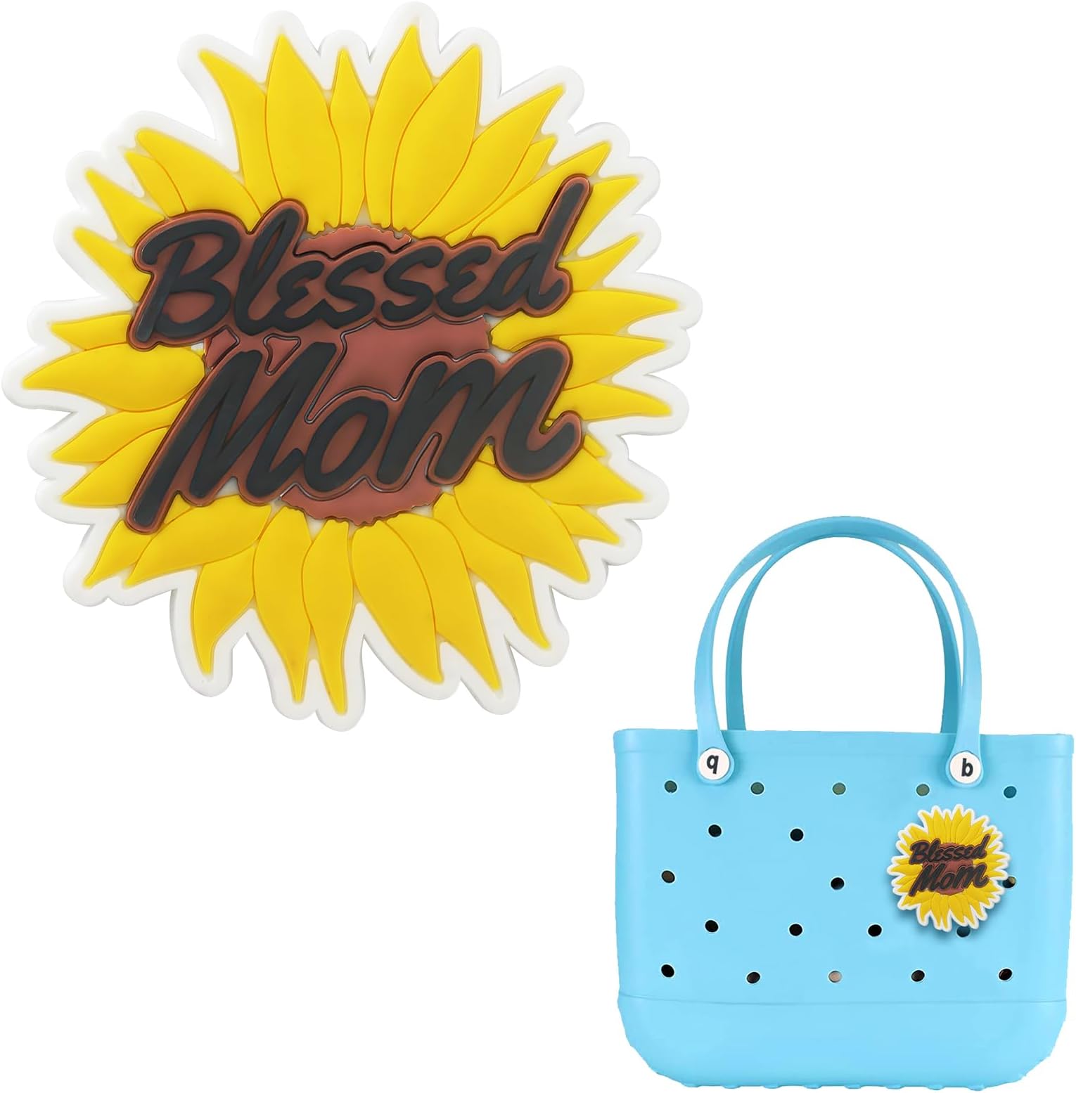 SHIYIXINGMomlife Charms for Bogg Bag,Bogg Bag Charms Mom Accessories,Decorative Charm for simply southern Beach Tote Bag Rubber Beach Bag