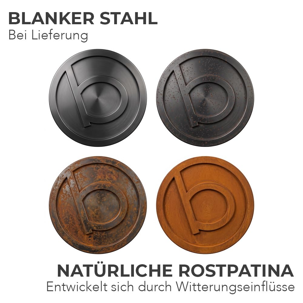 Gartenstecker Insel Sylt, Massiver Stahl, Rostpatina, 2 mm stark, Dekorativer Akzent für Garten und Beete