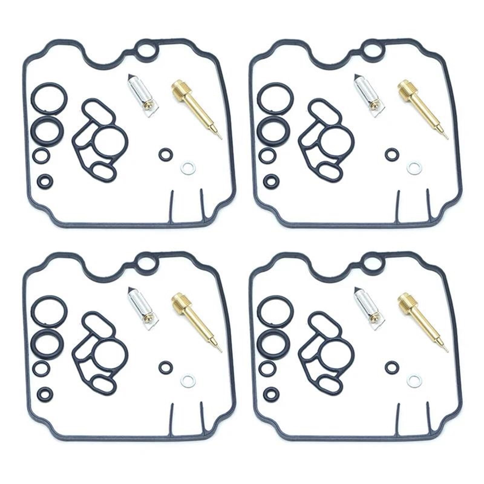 Para Yamaha YZF750R YZF750 YZF 750 R 93-98 Kit De Reparación Carburador Membrana Diafragma Vacío Válvula Flotador 4 Juegos Pieza asiento válvula aguja