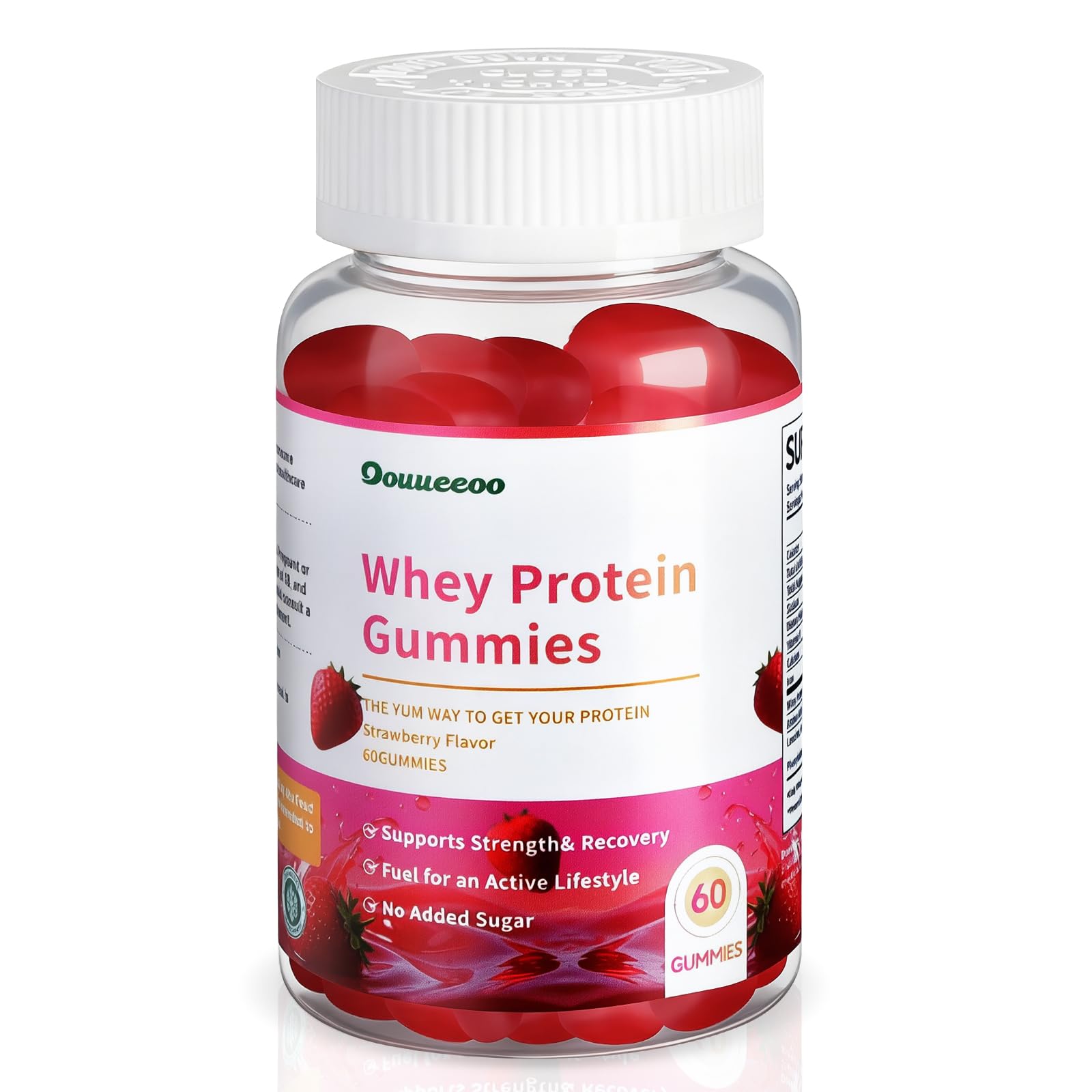 Whey Protein Gummies|1g Whey Protein| Healthy Snacks | Essential Amino Acids | Healthy Gummy Candy | 60 Gummies for Women Men Kids