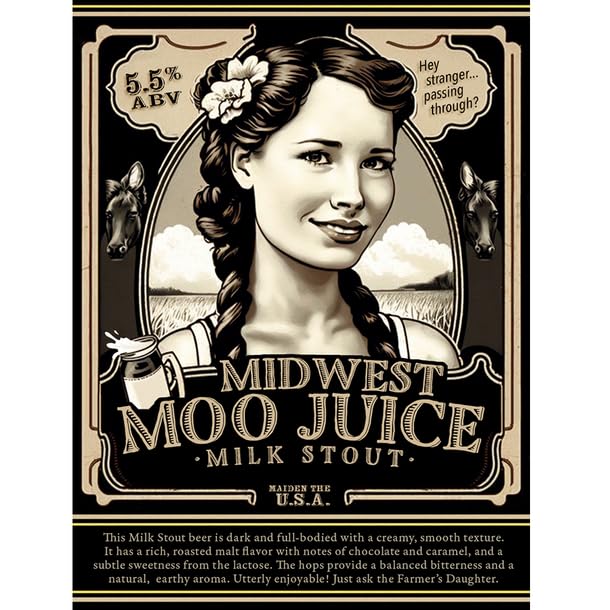 Label Peelers Midwest Moo Juice Milk Stout Beer Kit