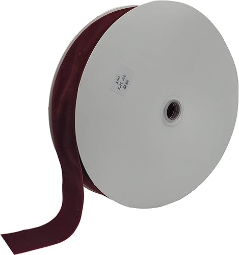 Vista 158 de Bobina de cinta de terciopelo de 10 yardas, disponible en muchos colores Rojo