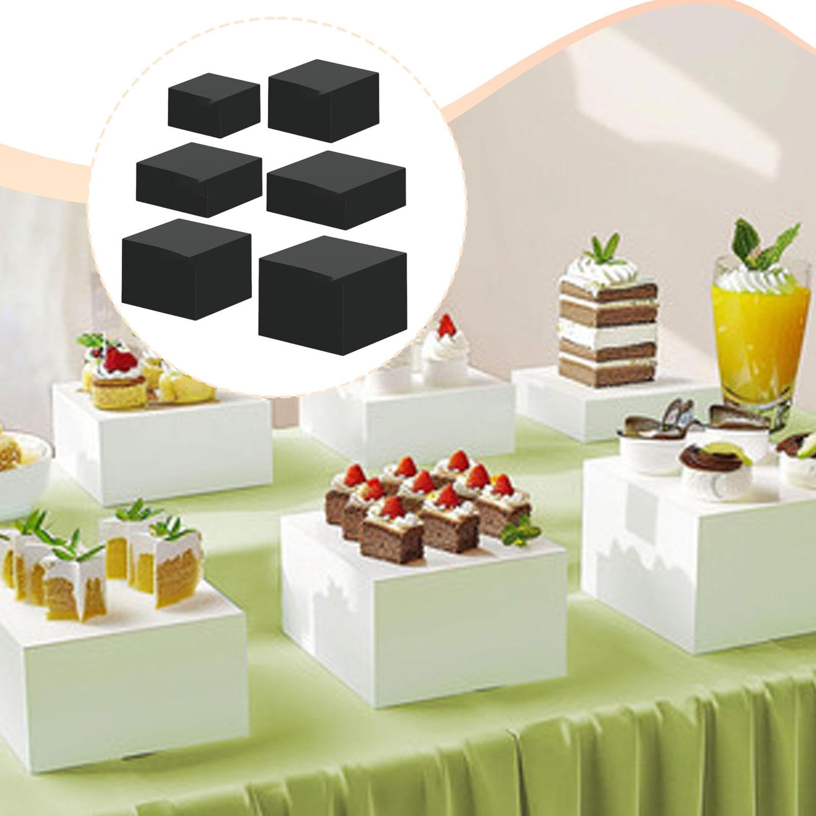 6 Présentoirs pour Buffet, élévateurs Alimentaires en Acrylique, Présentoir à Cupcakes pour Traiteur, 5 to 8 Pouces