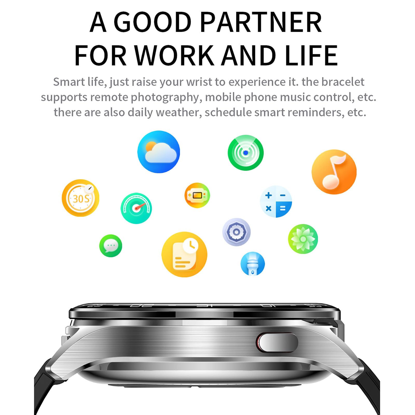 Smartwatch Bluetooth Kopfhörer Innovatives 2-in-1 Design Fitness Tracker 1.39 Zoll Bildschirm Touchscreen Kabelloses Headset mit Schrittzähler Herzfrequenz Schlafmonitor IP67 Wasserdicht Gold