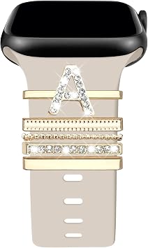 Decorative Rings Loops Compatible with Apple Watch Silicone Bands Charms 49mm 45mm 44mm 42mm 41mm 40mm 38mm iWatch Series 11 10 9 8 7 6 5 4 3 2 1 SE 2 Ultra 2 Charms Accessories No Band