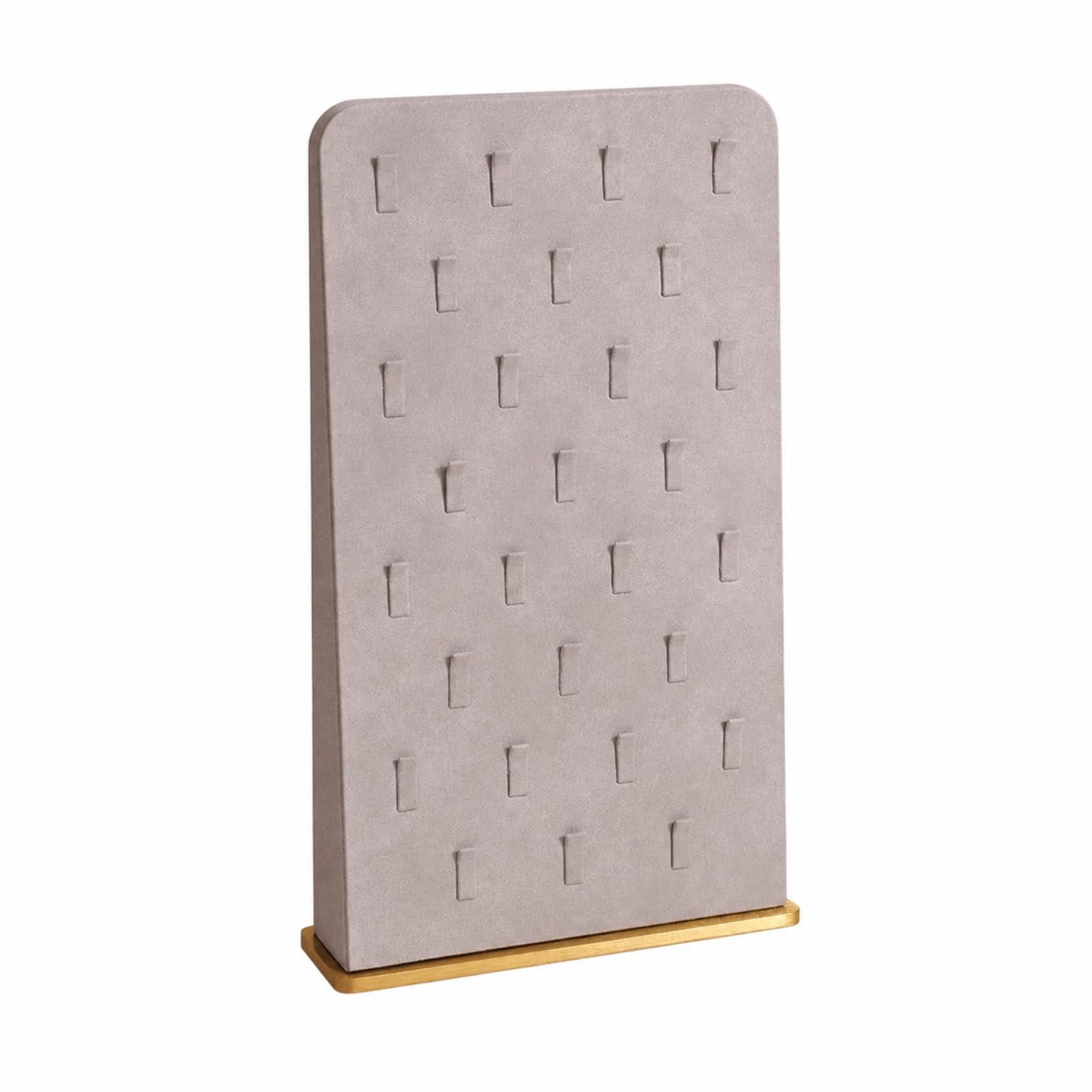Espositore con Base in Metallo Stabile | Elegante, Salvaspazio, gioielli, per Gioielleria, Beige, 21 Slot