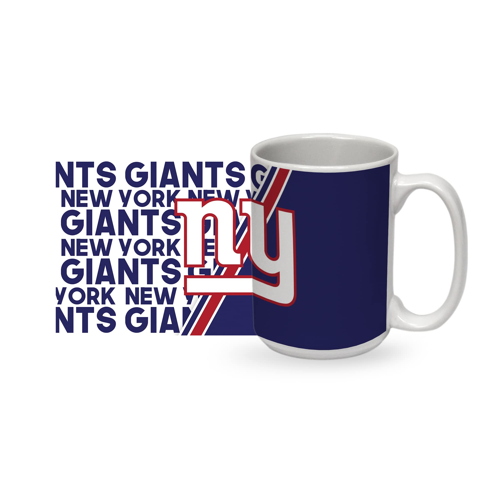 Rico Industries NFL Football New York Giants 15 oz White Ceramic Mug