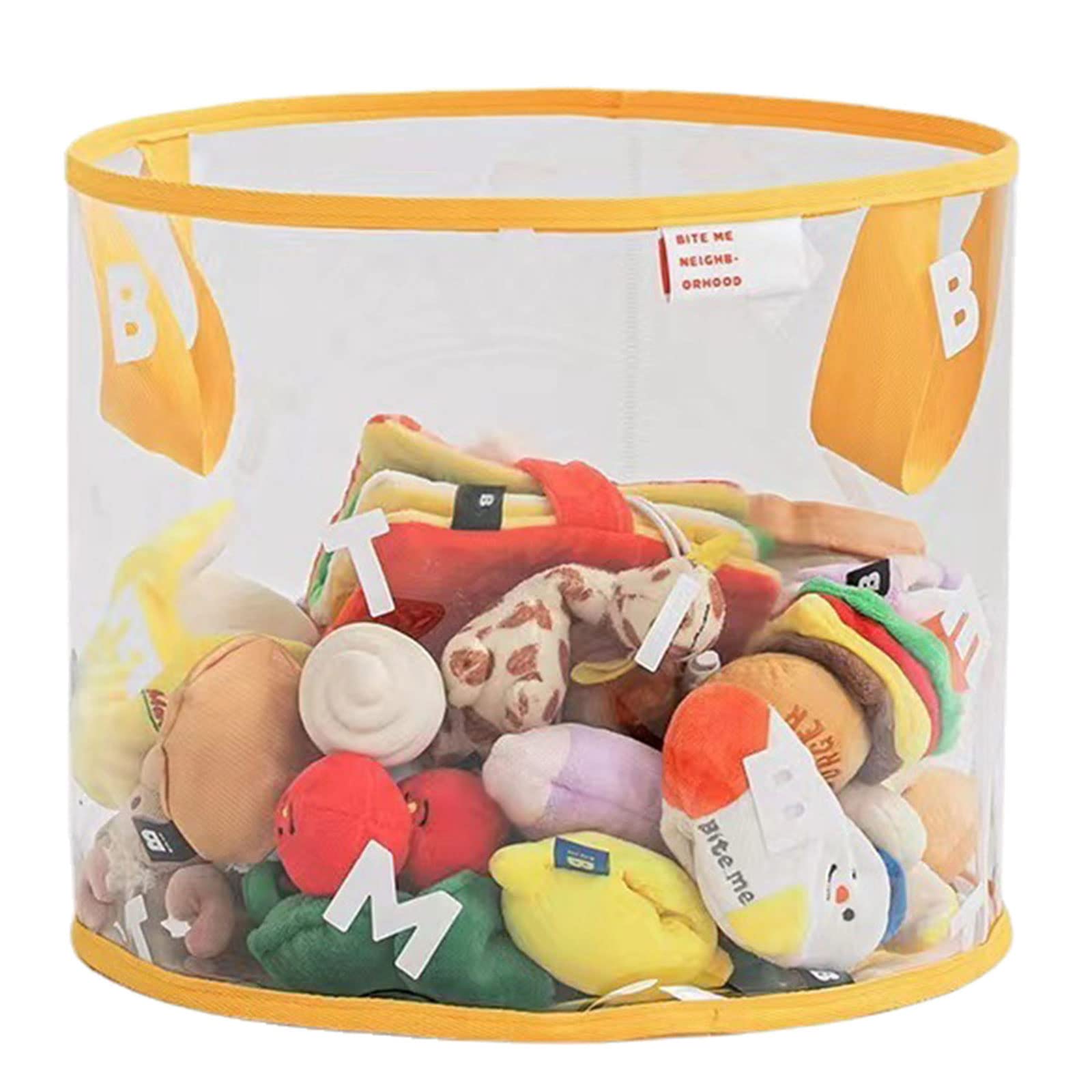HZBB Toy Storage Bins Building-Block Storage Bag/Bin for Bedroom Floor Decors Basket with Handle Toy Bucket Box Basket