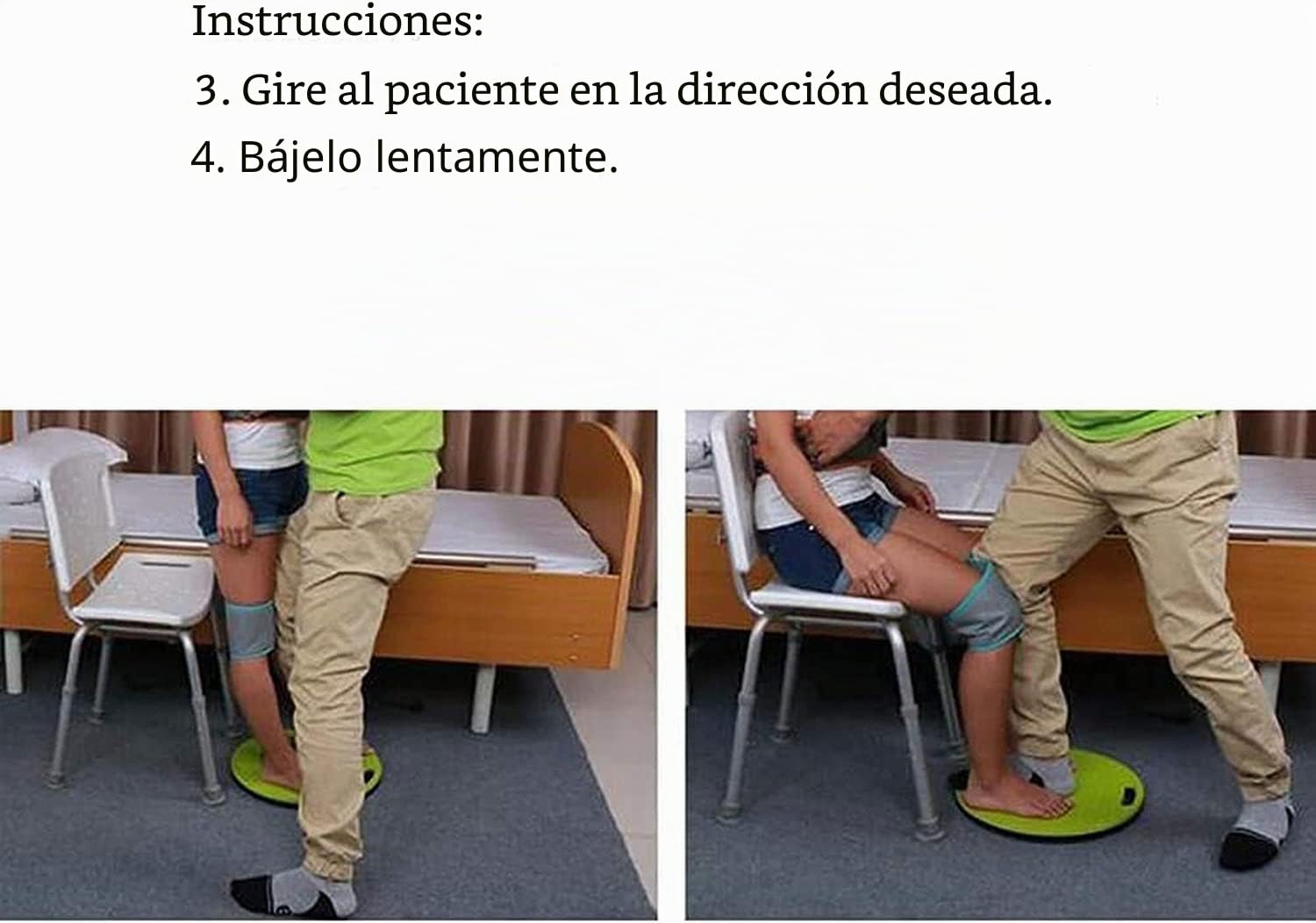 Disco De Transferencia, 360° Disco De Pivote De Tabla De Transferencia De Pacientes Antideslizante con Rotación Dispositivo De Movilidad De Pie para Ancianos Discapacitados