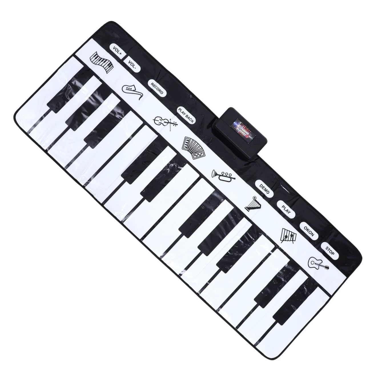 Tappeto Musicale Pianoforte 180x72 Cm 1 Pezzo Bianco