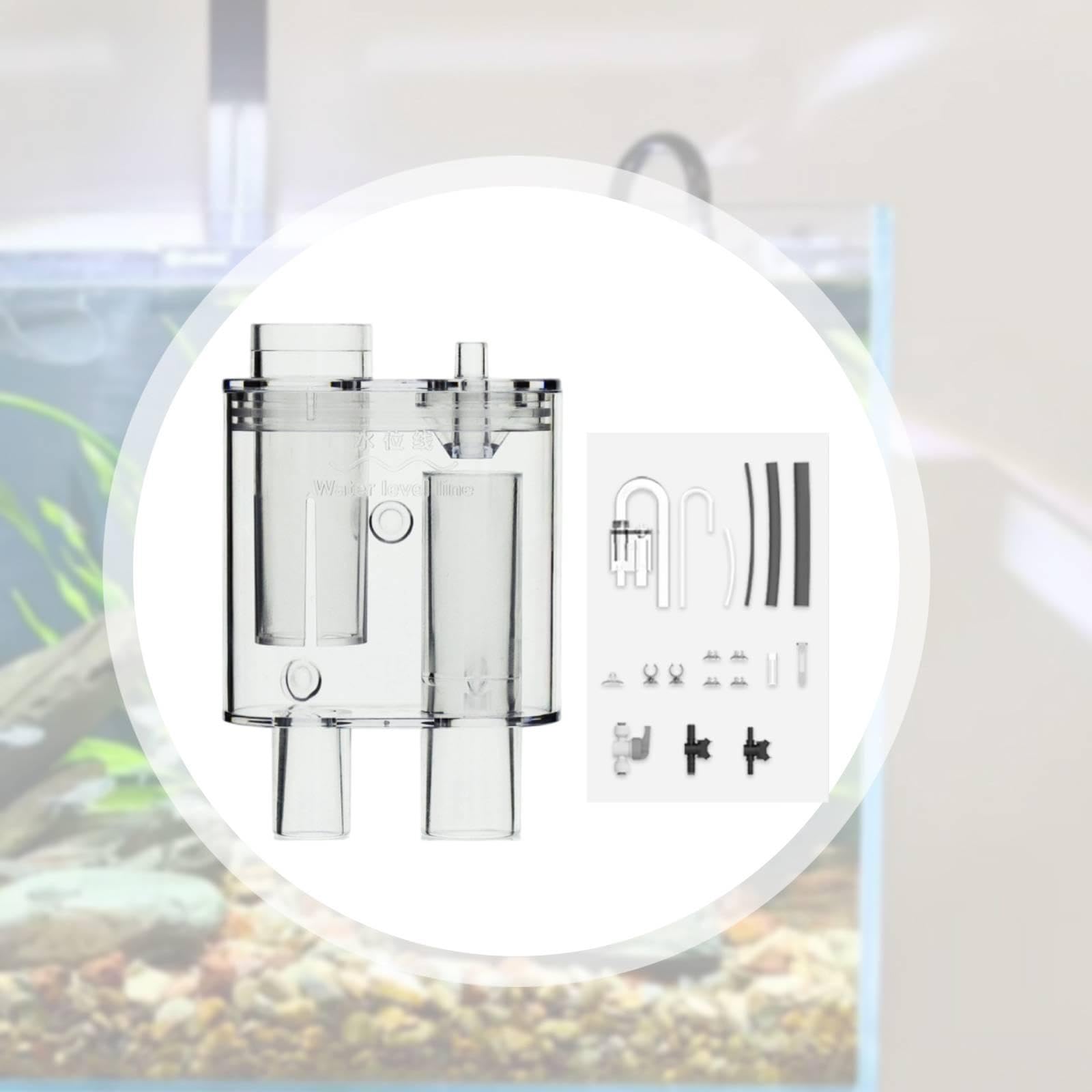 Qianly Überlaufkasten für Aquarienzubehör. Praktischer, Kompakter, Effizienter Und Einfach zu Installierender Siphon. Überlaufkasten mit Siphon, Klar