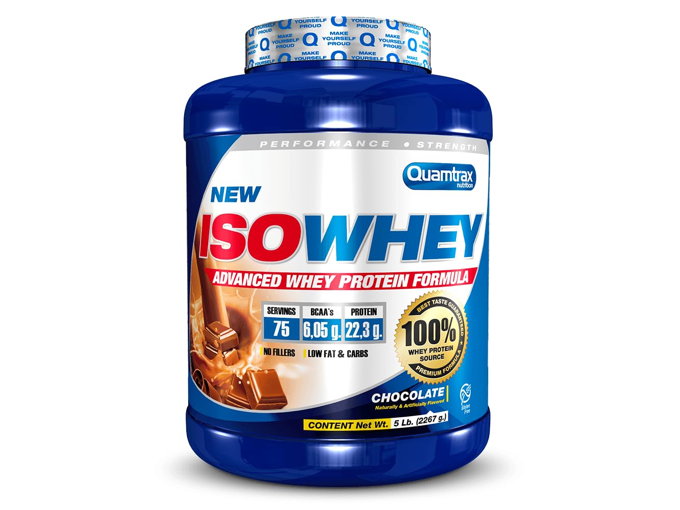 Quamtrax ISO Whey, 2.27 kg, Chocolate