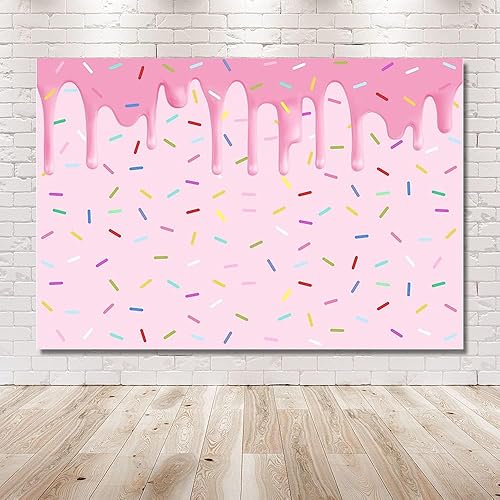 Miniatura 6 de MEHOFOND Telón de fondo rosa goteante de 8 x 6 pies para fiesta de cumpleaños, niña, baby shower, retrato, fondo de fotografía, colorido confeti,