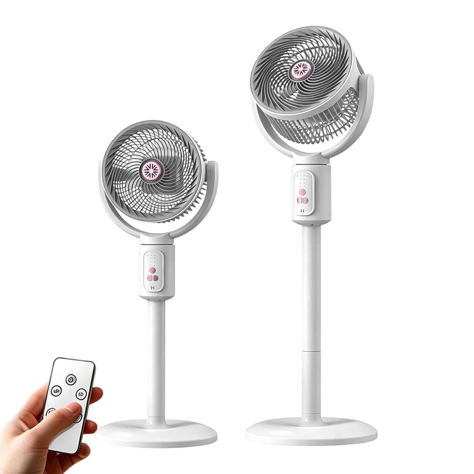 Ventilatore A Piantana Con Telecomando 5 Velocità 180° Oscillante Timer 8h | Ventilatore Circolazione Aria Per Cucina Ufficio Domestico Dormitorio Lavoro Studio Sonno Campeggio