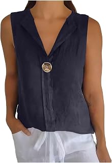 Tank Top for Women Summer Sleeveless V Neck Tops Spring Business Casual Work Shirts Plus Size Casual Trendy Blouses