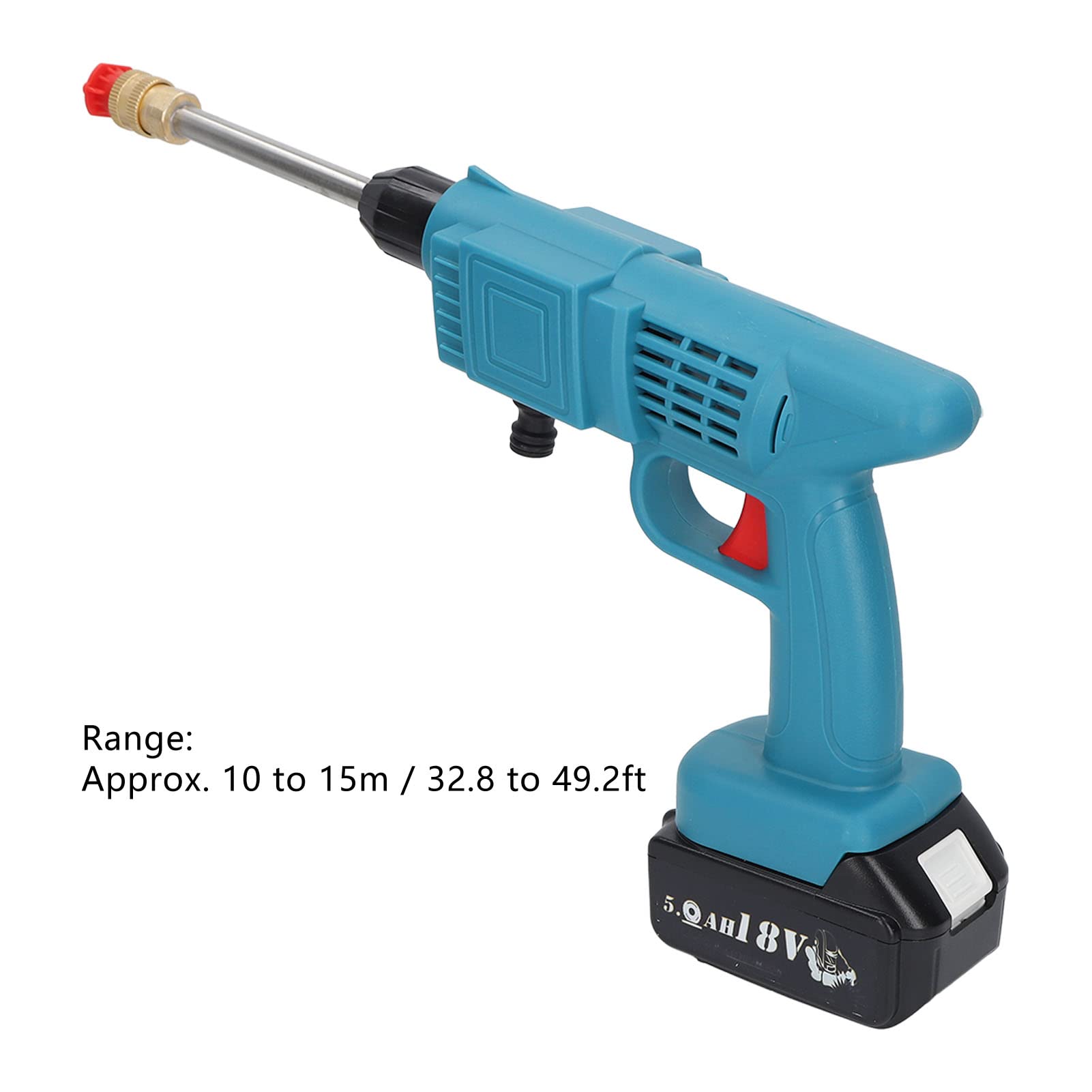 Hidrolimpiadora de Coche, hidrolimpiadora de Coche Recargable de 800W, hidrolimpiadora portátil inalámbrica con Filtro para BL1815 BL1820, para regar Jardines, Limpiar tejados, Barcos, Suelos