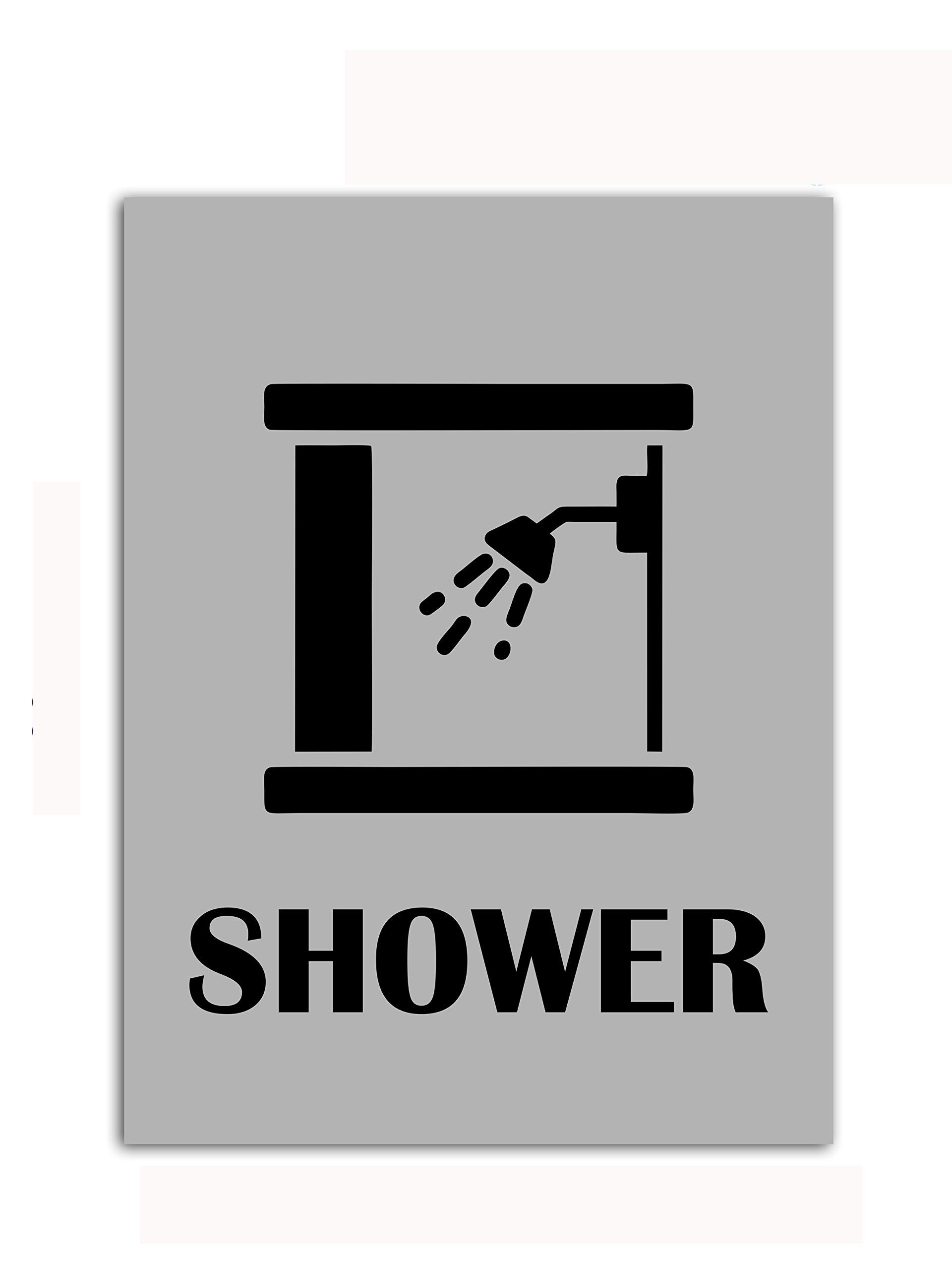 Buy SIGN EVER Shower 2mm Laminated Acrylic Glass Sign Board Toilet