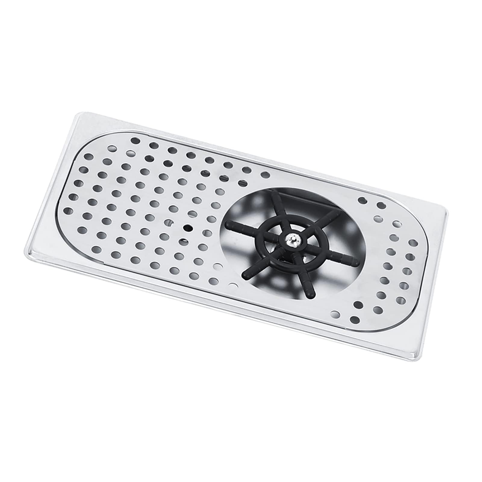 Ejoyous Lavavasos de Acero Inoxidable para Fregadero, 114 mm de Diámetro, Conexión G1/2 Pulgadas, Limpiador de Tazas y Botellas