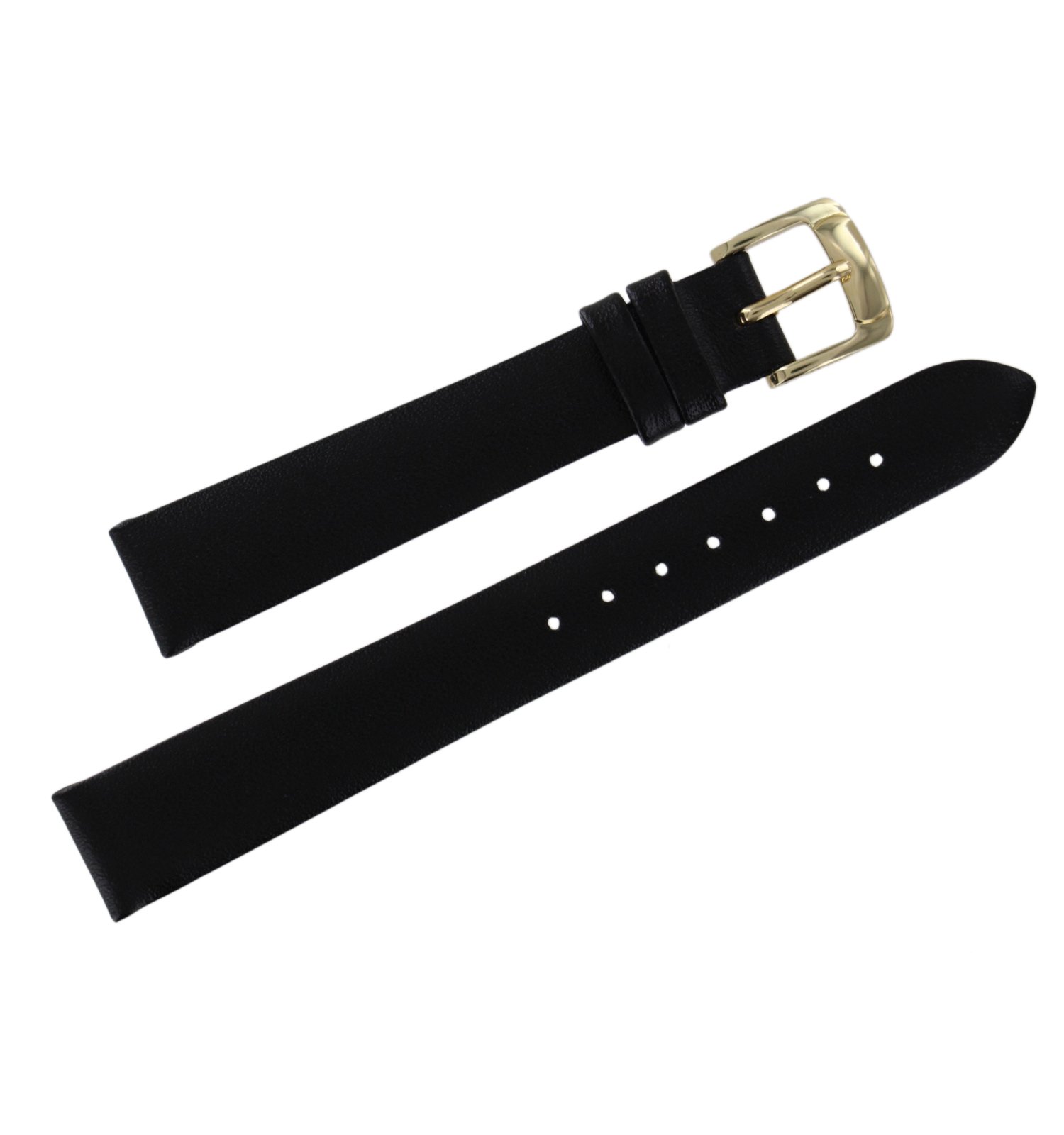 14mm Black Genuine Calfskin Ladies Leather Watch Band Speidel