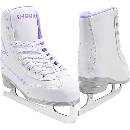 Womens Ice Skates, Figure Skates with Air Cushion, Recreational Soft Beginner Figure Ice Skates for Youth Girls Boys