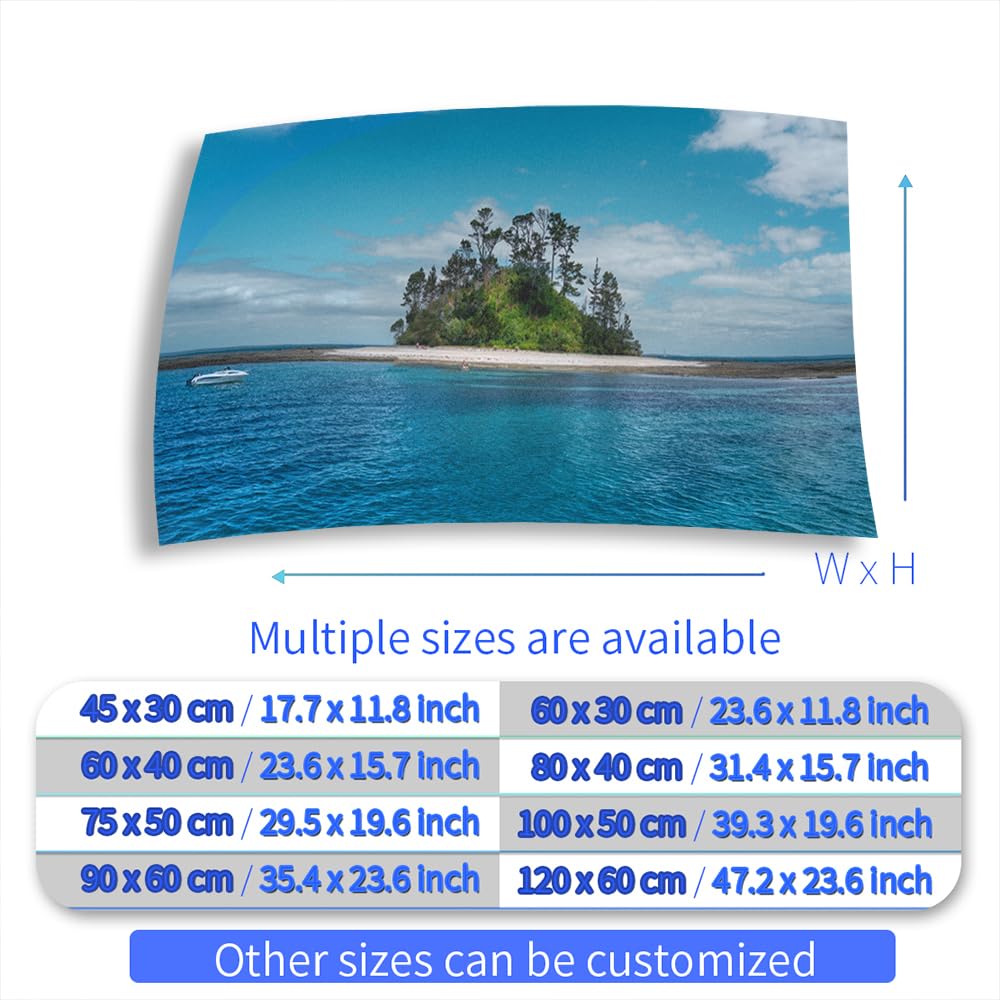 Adesivo per sfondo acquario, isola tropicale, autoadesivo, per terrario e rettili, poster decorativo (80 x 40 cm)
