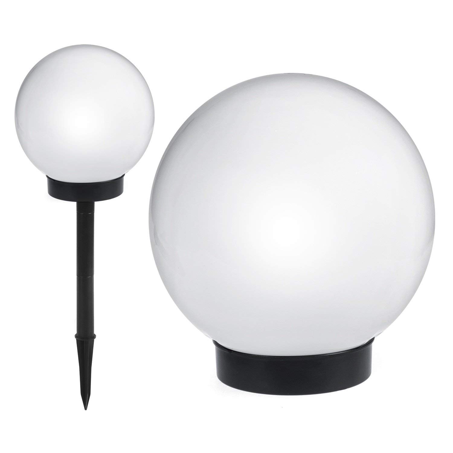 Green Blue GB165 4 x zewnętrzna lampa solarna, kula solarna LED, kula świetlna, oświetlenie ogrodowe, różne kolory świecenia (kolor 4 sztuki – 25 cm)